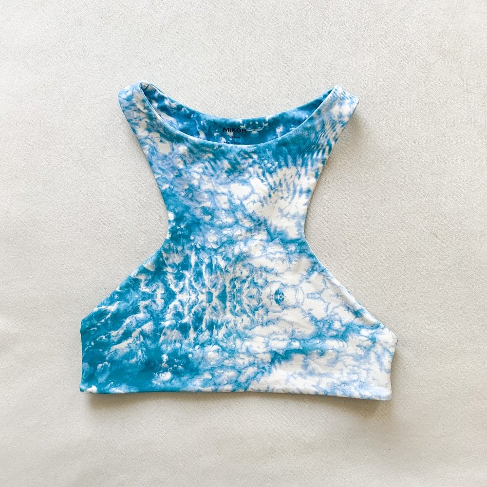 Mikoh Blue Tie Dye Barbados Bikini Top